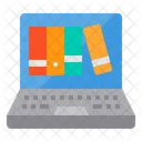 Laptop Book Library Icon