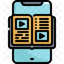 Mobile Online Learning Icon