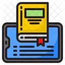 Mobilephone Book Learning Icon