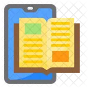 Learning Ebook Mobilephone Icon