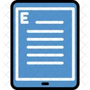 Ebook Tablet Device Icon