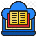 Ebook Online Learning Cloud Icon