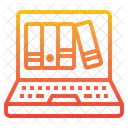 Laptop Book Library Icon