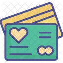 Ecard Heart On Card Love Card Icon