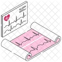 Papel de ECG  Ícone