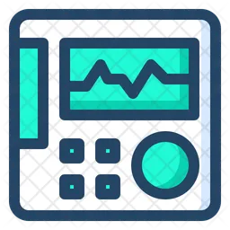 심전도 기계  아이콘