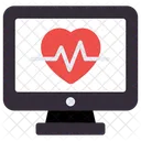 Cardiogram Ecg Monitor Heart Health Icon