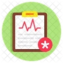 Relatorio De Ecg Relatorio De Batimentos Cardiacos Arquivo De Ecg Ícone