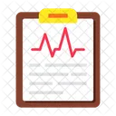 Relatorio De Ecg Relatorio De Batimentos Cardiacos Arquivo De Ecg Ícone