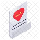 Ecg Report Heartbeat Report Ecg File Icon