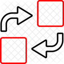 Echange Echange De Donnees Partage De Donnees Icône