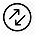 Échanger-diagonal-cercle  Icône