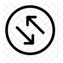 Échanger-diagonale-alt-cercle  Icône