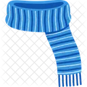 Écharpe tricotée bleue  Icône
