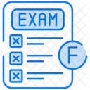 Échouer aux examens  Icône