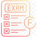 Échouer aux examens  Icône