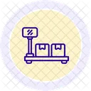 Icone De Ligne Dechelle De Plate Forme Icon