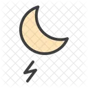 Foudre Nuit Lune Icône