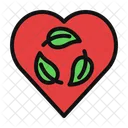 Eco Eco Friendly Heart Icon