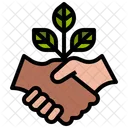 Eco Agreement Handshake Cooperation Icon