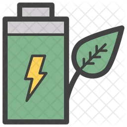 Eco Battery Emoji Icon