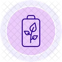 Eco Battery Line Icon Icon