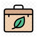 Bag Briefcase Leaf Icon