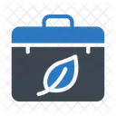 Bag Briefcase Leaf Icon