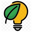 Eco Bulb Leaf Bulb Icon