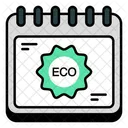 Eco Calendar Schedule Daybook Icon