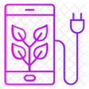 Carregamento ecológico de celular  Ícone