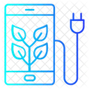 Carregamento ecológico de celular  Ícone