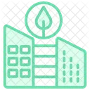 Eco City Concept Duotone Line Icon Icon