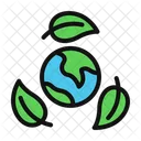 Eco Eco Earth Leaf Icon