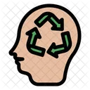 Eco Friendly Eco Thinking Head Icon