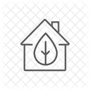 Eco Friendly House Linear Style Icon Icon