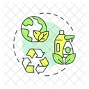 Eco Friendly Sustainable Cleaning Products Icon