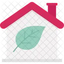 Eco Home House Leaf Symbol