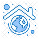 Eco Home Earth Protection Icon
