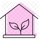 Eco Home Color Shadow Thinline Icon Icon