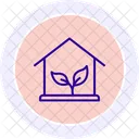 Eco Home Color Circle Icon Icon