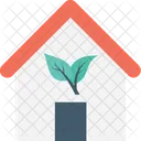 Eco House Leaf Icon
