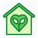 Eco Eco House Heart Icon