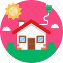 Solar Energy Eco House Eco Home Icon
