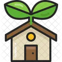 Eco House Home Building Icon