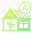 Eco House Green Recycling Icon