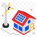 Eco Housing Sustainable Housing Battery Icon