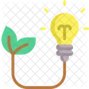 Eco Light Green Energy Plant Icon