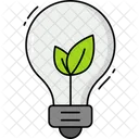 Eco Light Green Power Light Bulb Icon