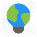 Eco Light Lightbulb Renewable Energy Icon